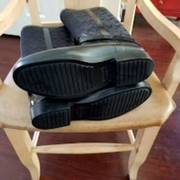 COACH Tall Rubber Rain Boots - Women's Size 11B - Picture 5 of 11